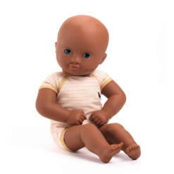 Djeco Dressable Pomea Soft Body Doll in Yellow