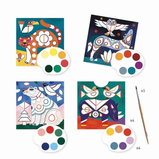 Djeco Fanciful Animals Cards to Paint