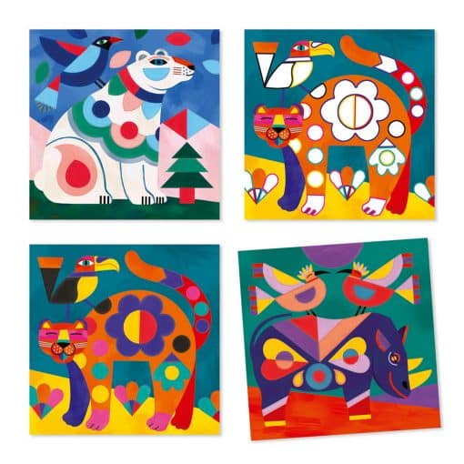 Djeco Fanciful Animals Cards to Paint
