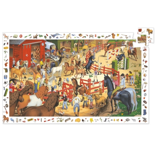 Djeco Horse Riding Observation Puzzle 200 Pieces - Image 2