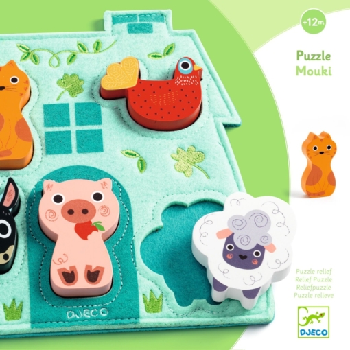 Djeco Mouki Wooden and Felt Puzzle