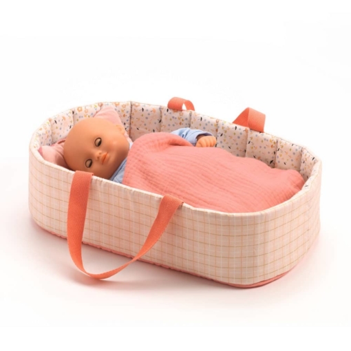 Djeco Pink Lines Doll Bassinet