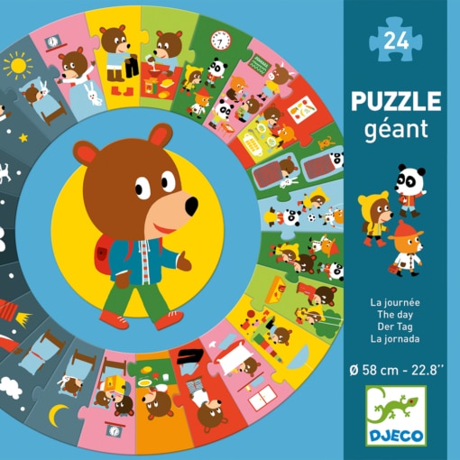 Djeco The Day 24pc Giant Circle Puzzle