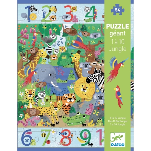 Djeco® 1 to 10 Jungle 54pc Giant Puzzle - Image 2