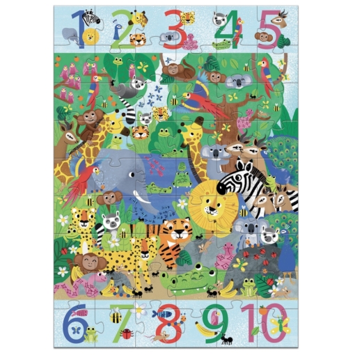 Djeco® 1 to 10 Jungle 54pc Giant Puzzle