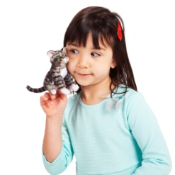 Folkmanis Tabby Cat Finger Puppet