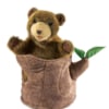 Folkmanis Bear In Tree Stump Puppet