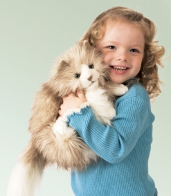 Folkmanis Fluffy Cat Hand Puppet