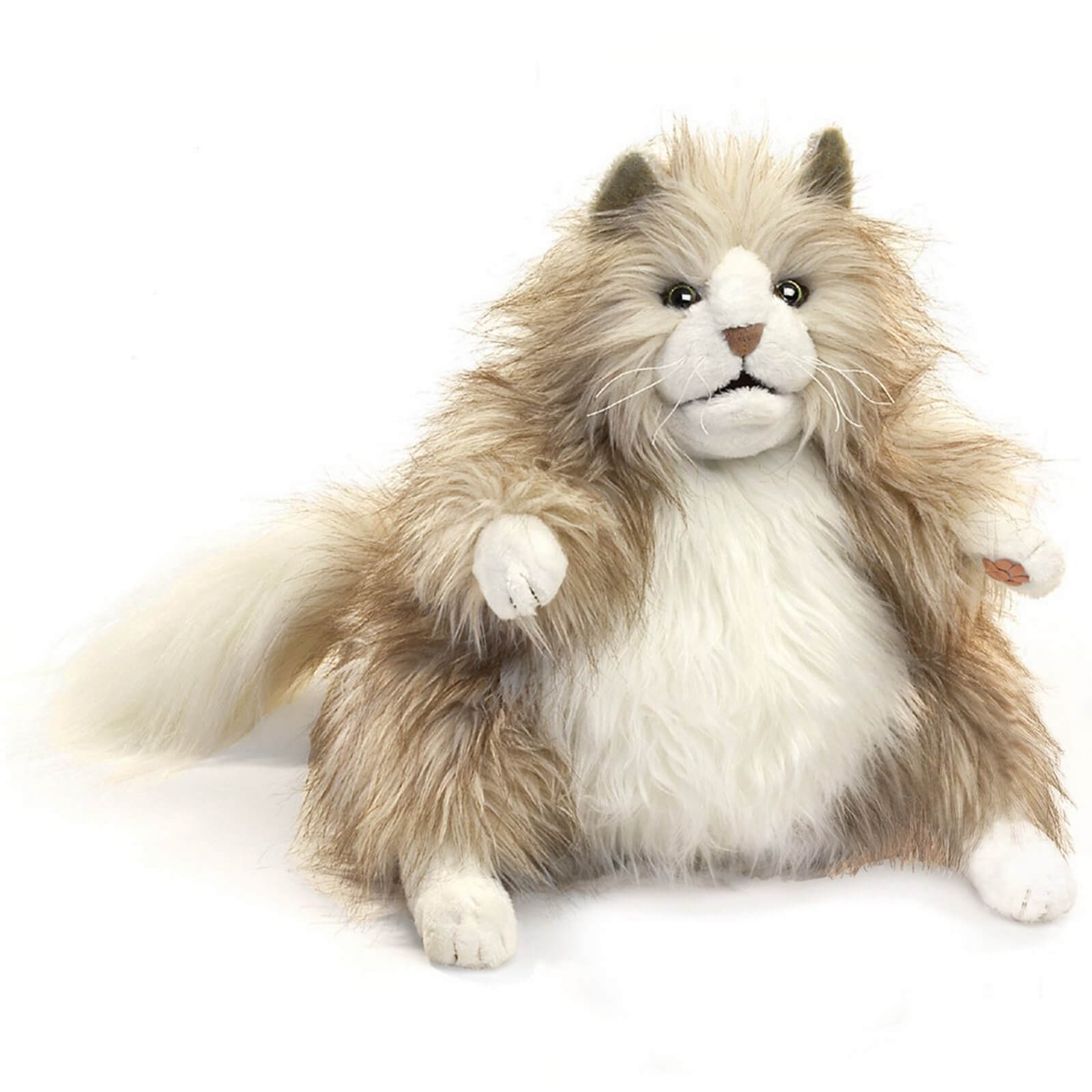 Folkmanis Fluffy Cat Hand Puppet Jadrem Toys