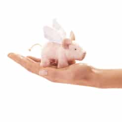 Folkmanis Pack of 4 Mini Winged Piglet Finger Puppets