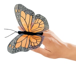 Folkmanis Pack of 6 Mini Monarch Butterfly Finger Puppets