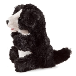 Folkmanis Small Black and White Dog Puppet