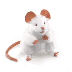 Folkmanis White Mouse Hand Puppet