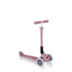 Globber Ecologic Junior Foldable Scooter with Light Up Wheels - Berry