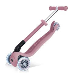 Globber Ecologic Junior Foldable Scooter with Light Up Wheels - Berry