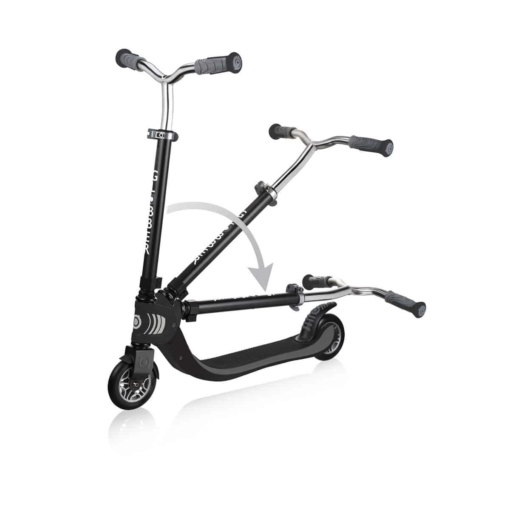 Globber Flow 125 Foldable Scooter Black Grey - Image 2