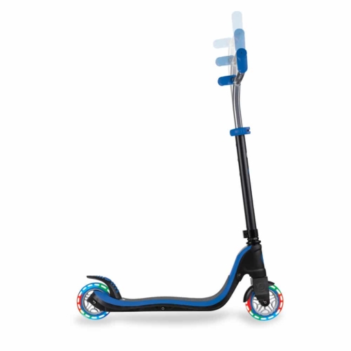 Globber Flow 125 Lights 2 Wheel Scooter Black Blue