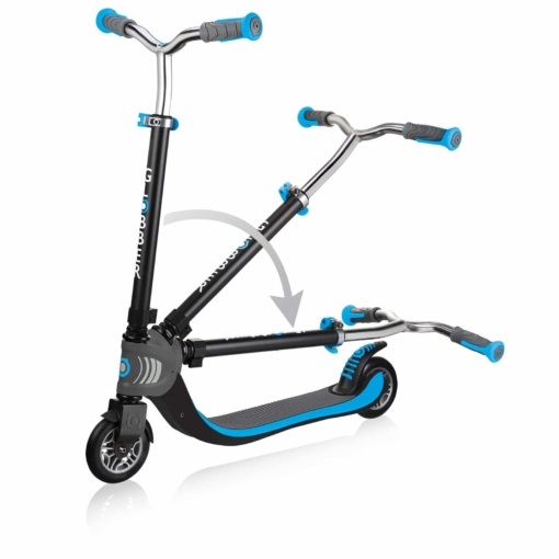 Globber Scooter - Flow 125 Foldable 2 Wheel Scooter in Sky Blue - Image 4