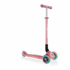 Globber PRIMO Foldable Plus Scooter w/Light Up Wheels Pastel Pink