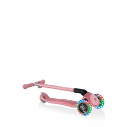 Globber PRIMO Foldable Plus Scooter w/Light Up Wheels Pastel Pink