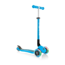 Globber PRIMO Foldable Scooter Sky Blue with Light-Up Wheels