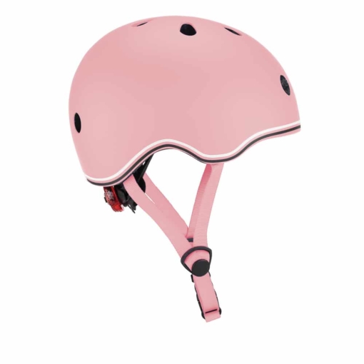 Globber Pastel Pink Toddler Helmet fits 45-51cm Head - Flashing Safety Light