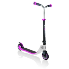 Globber Scooter Flow 125 Foldable 2 Wheel Scooter White/Pink