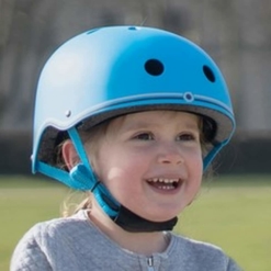 Globber Sky BlueToddler Helmet fits 45-51cm Head - Flashing Safety Light