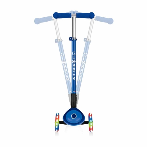 Globber® PRIMO PLUS Foldable Navy Blue Scooter + Light up Wheels - Image 3