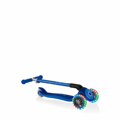 Globber® PRIMO PLUS Foldable Navy Blue Scooter + Light up Wheels - Image 4