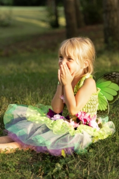 Great Pretenders Green Fairy Blooms Deluxe Dress with Wings - Size 3-4