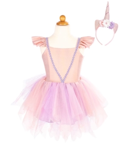 Great Pretenders Pink Shimmer Unicorn Dress & Headband - Size 3-4