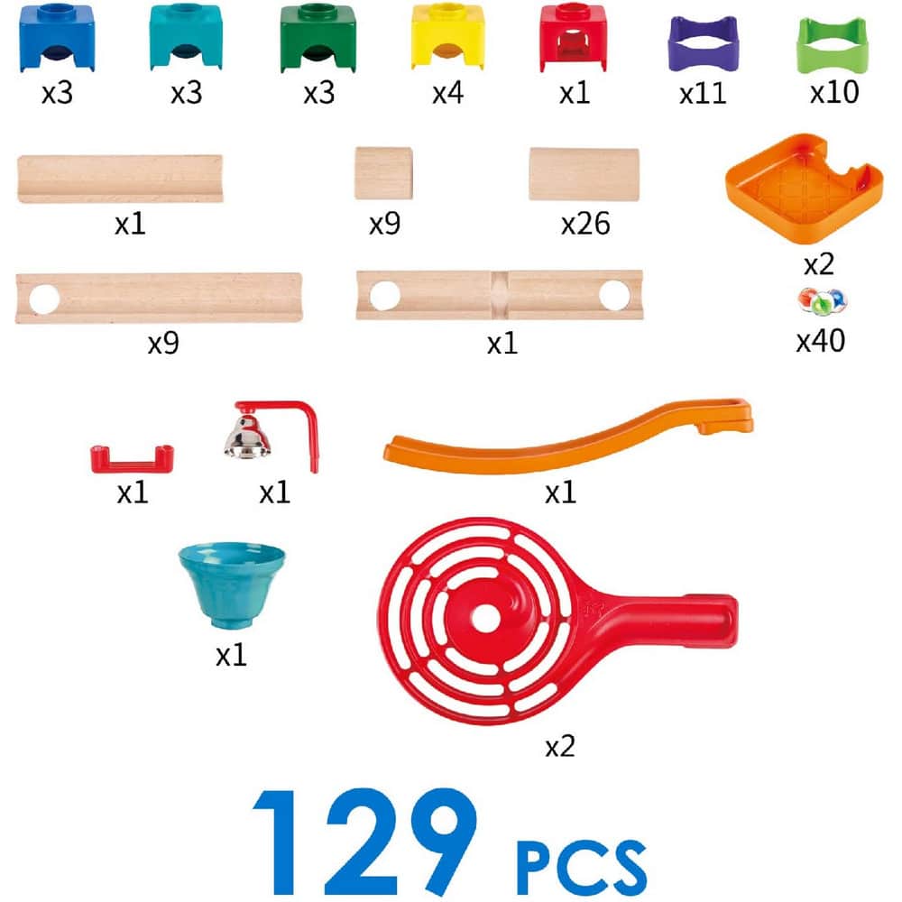 Hape Tricks and Twists Marble Track 129 Pieces - Image 4