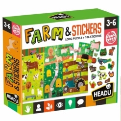 Headu Puzzle + Stickers The Farm