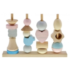 Hess-Spielzeug Stacking Abacus Natural