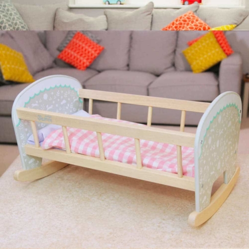 Indigo Jamm Petworth Dolls Cradle with Bedding - Image 3