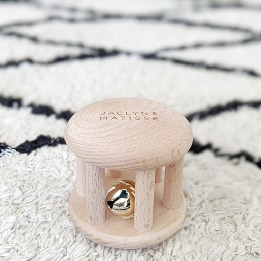 Jaclyn & Matisse® Wooden Rattle - Bella the Bell - Image 2