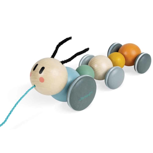 Janod Cocoon Caterpillar Pull Along - Image 2