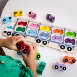 Kiddie Connect 1-10 Car Puzzle, wooden number car puzzle