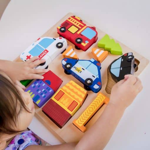 Kiddie Connect Vehicle Puzzle with Magnets
