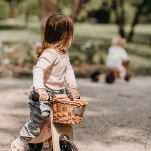 Kinderfeets Trike Tiny Tot 2 in 1 Bamboo Bike with Basket - Image 5