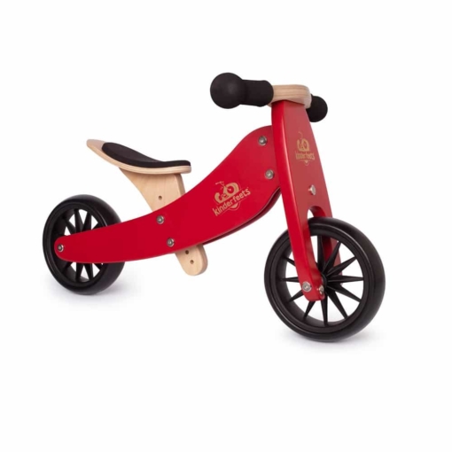 Kinderfeets Tiny Red Bike with Basket 2-in-1 - Image 2