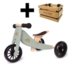Kinderfeets Tiny Tot 2 in 1 Sage Bike + Crate