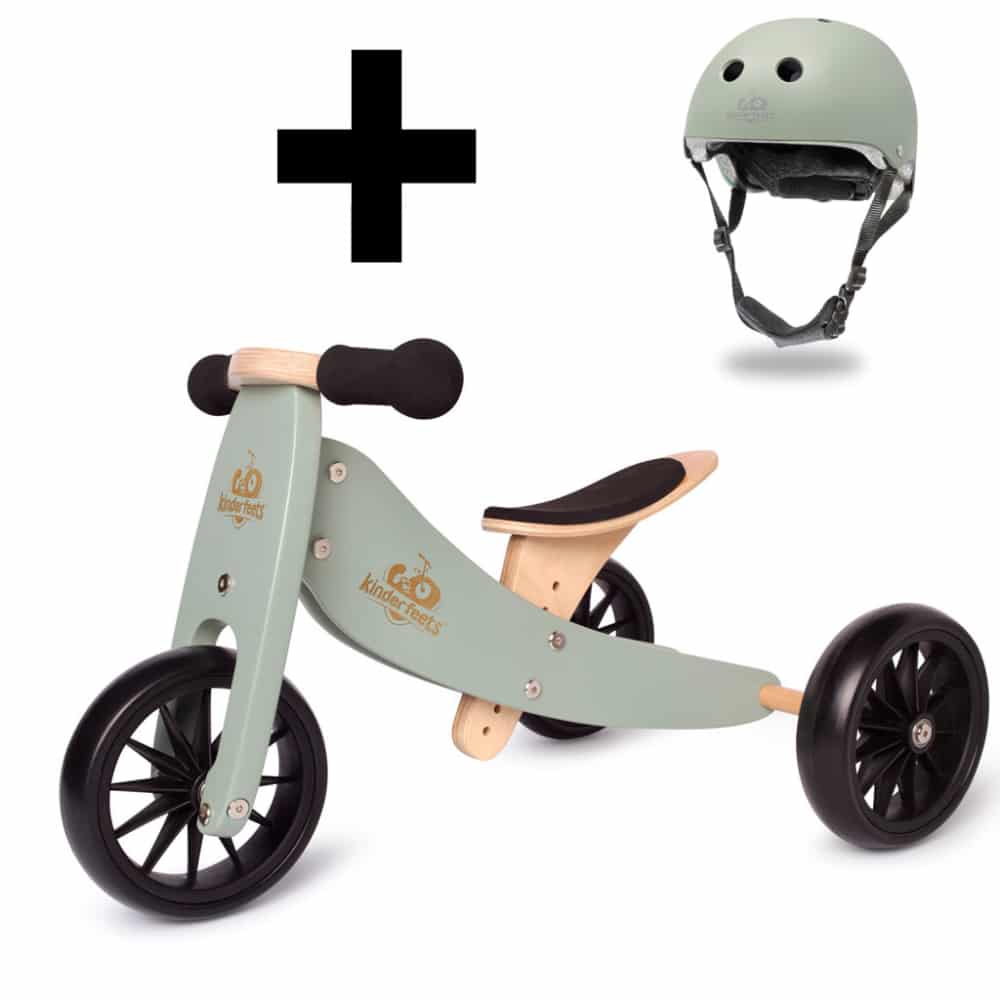 Kinderfeets Tiny Tot Sage Balance Bike Perfect Bundle for Learning to Ride