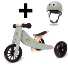 Kinderfeets Tiny Tot Sage Balance Bike with Helmet