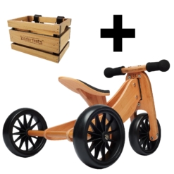 Kinderfeets Tiny Toy * PLUS* 2 in 1 Trike Bamboo and Crate Bundle