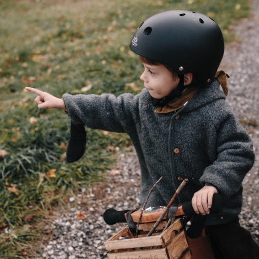 Kinderfeets® Toddler Bike Helmet Matte Black fits 46-52cm Head - Image 2
