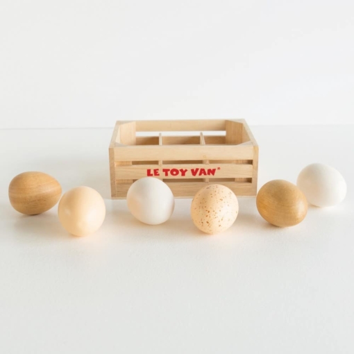 Le Toy Van Farm Eggs Half Dozen in Crate - Image 3