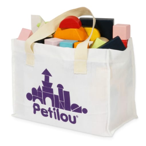 Le Toy Van Petilou 60 piece Building Blocks Set & Bag