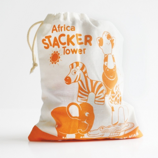 Le Toy Van Petilou Africa Stacking Tower and Bag - Image 2